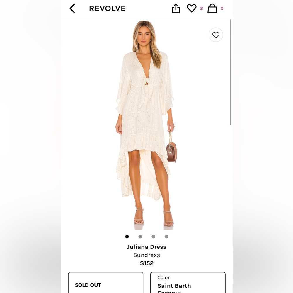 REVOLVE- Sundress Juliana Dress size M/L sold out on line